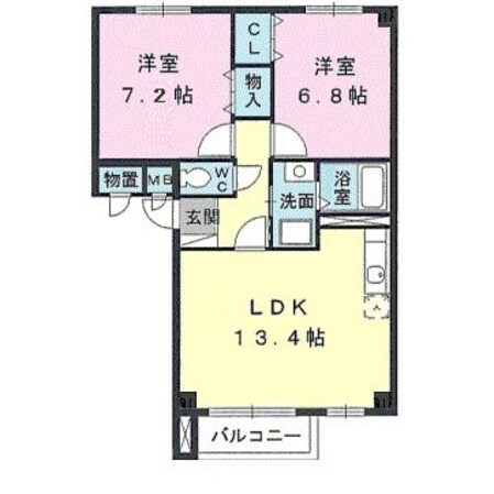 アヴニール・シェル4番館の物件間取画像